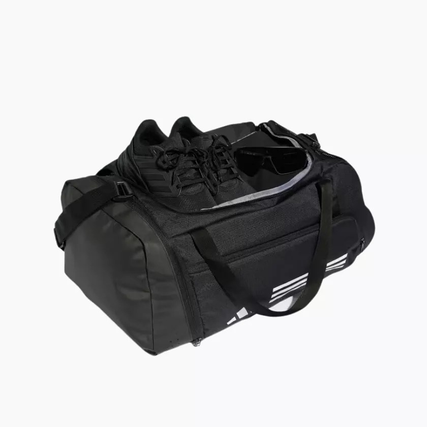 Adidas Essential 3 Stripes Training Duffle Bag -Black/White