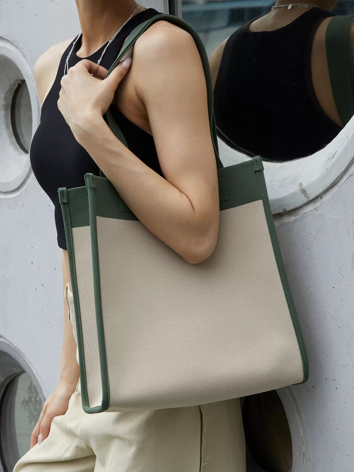 ANEW Tote Bag - Cream Olive