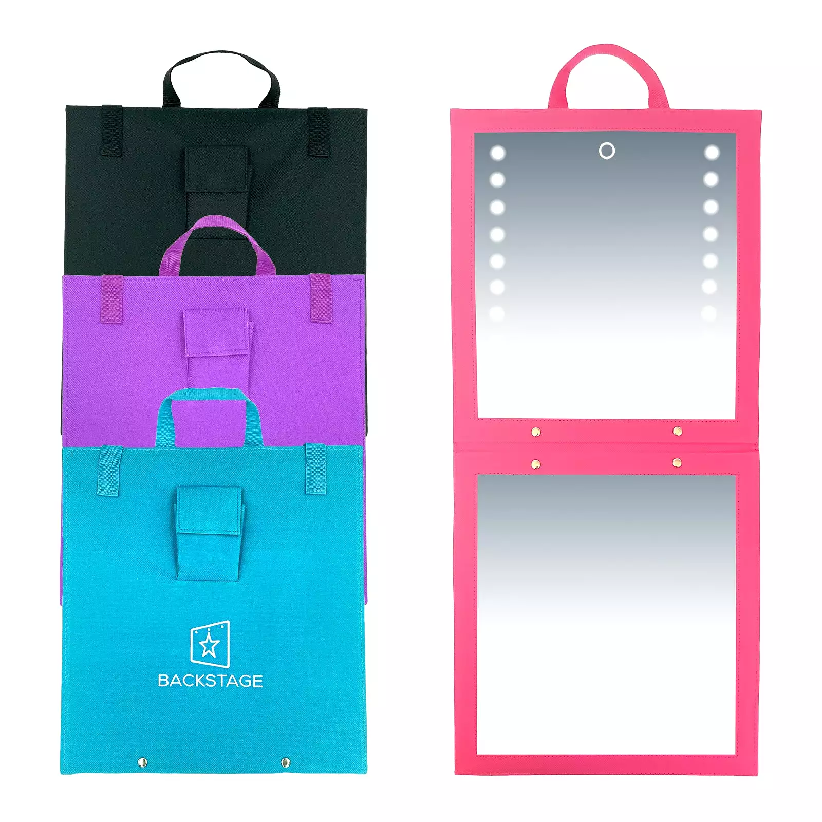 Backstage Rechargeable LED Folding Mirror