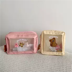 Bear makeup bag travel bag