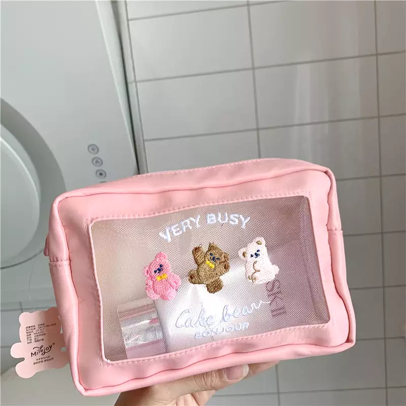 Bear makeup bag travel bag