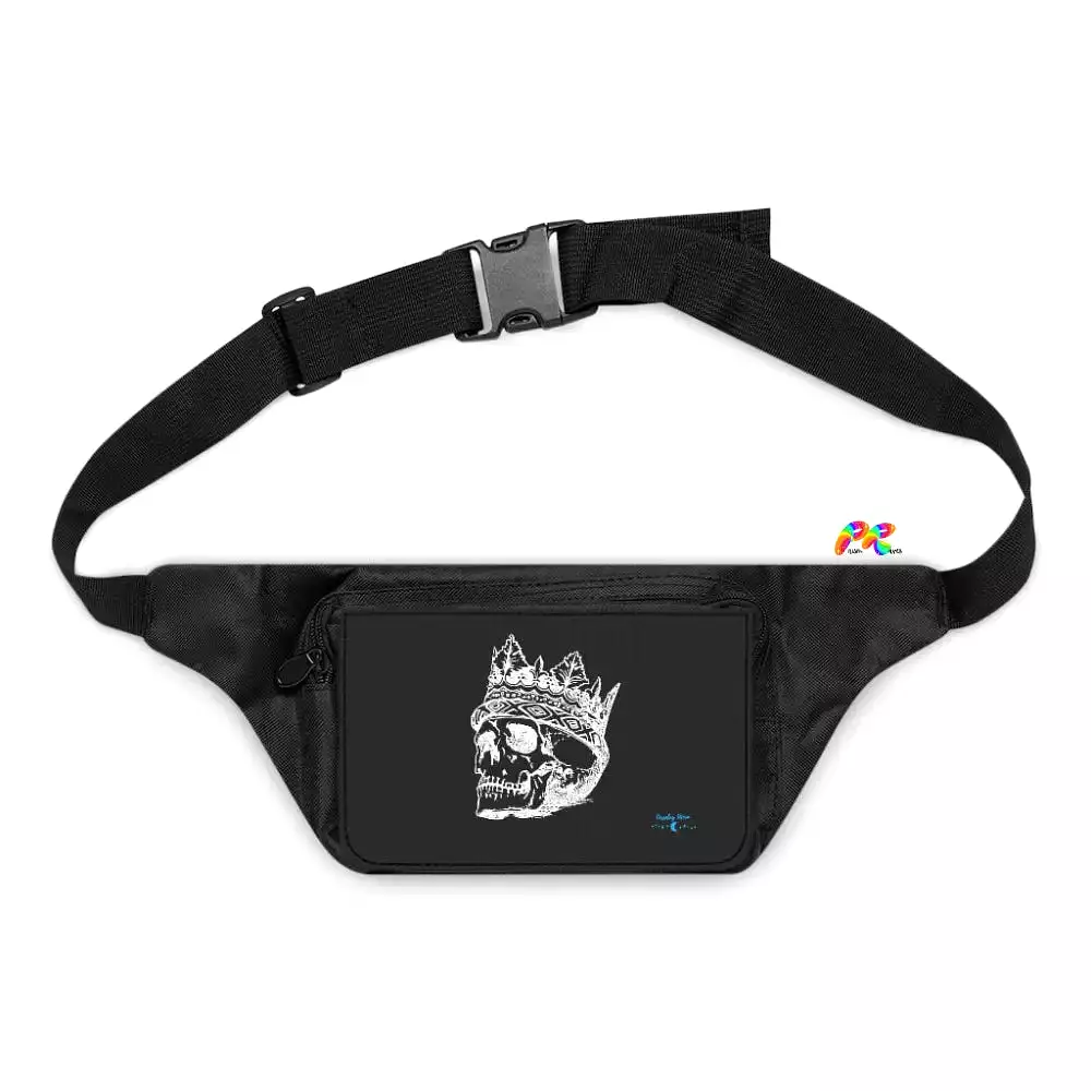 Black Skull Fanny Pack