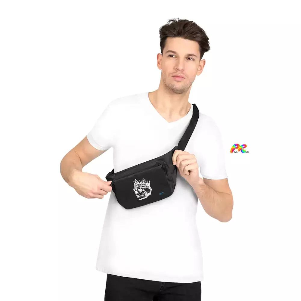 Black Skull Fanny Pack