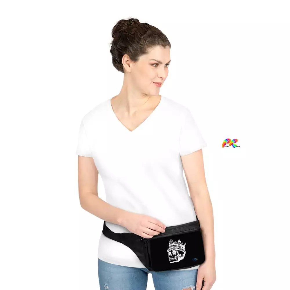 Black Skull Fanny Pack