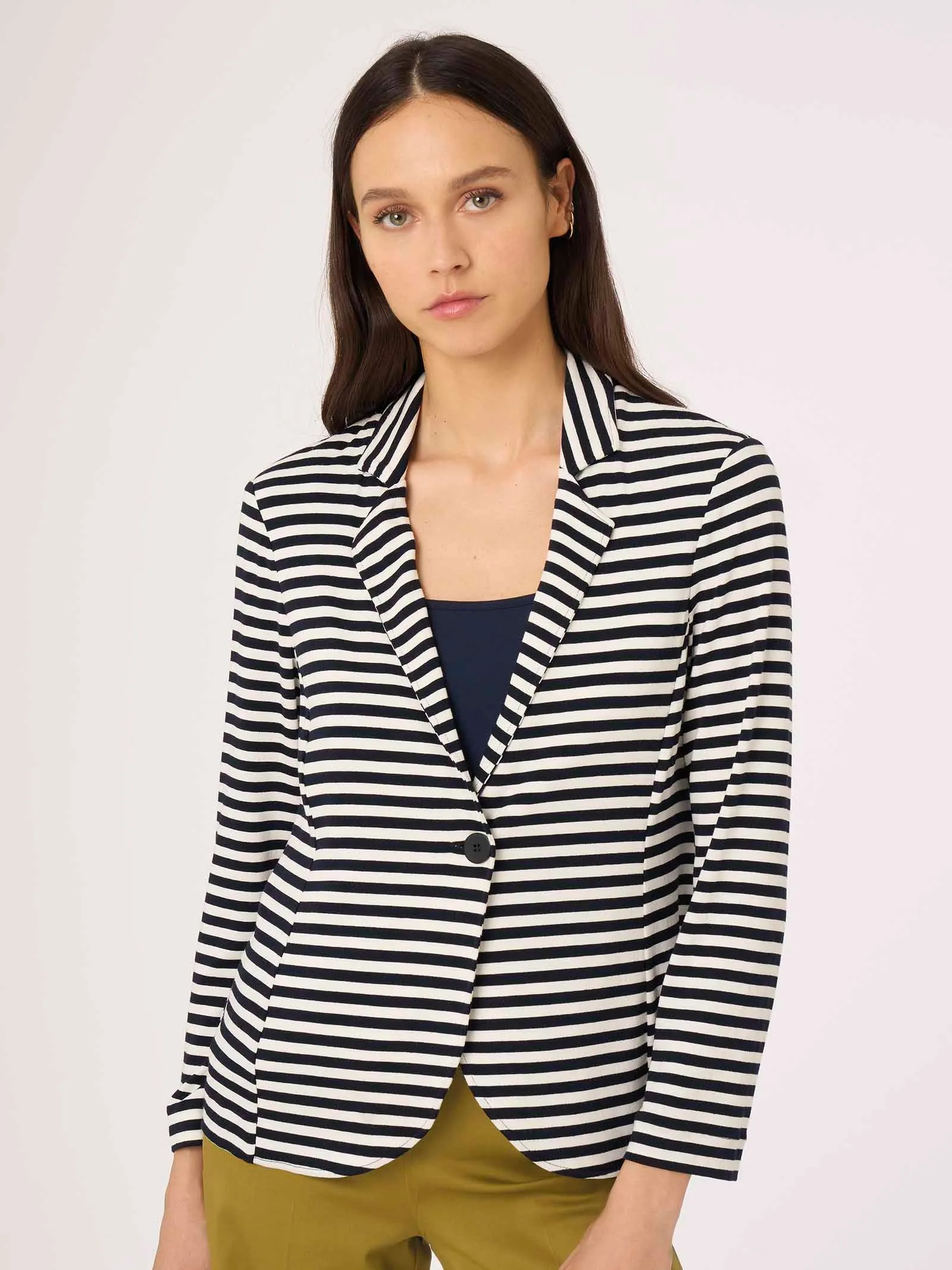 Blazer in Viscosa Summer - Fant.Bleu