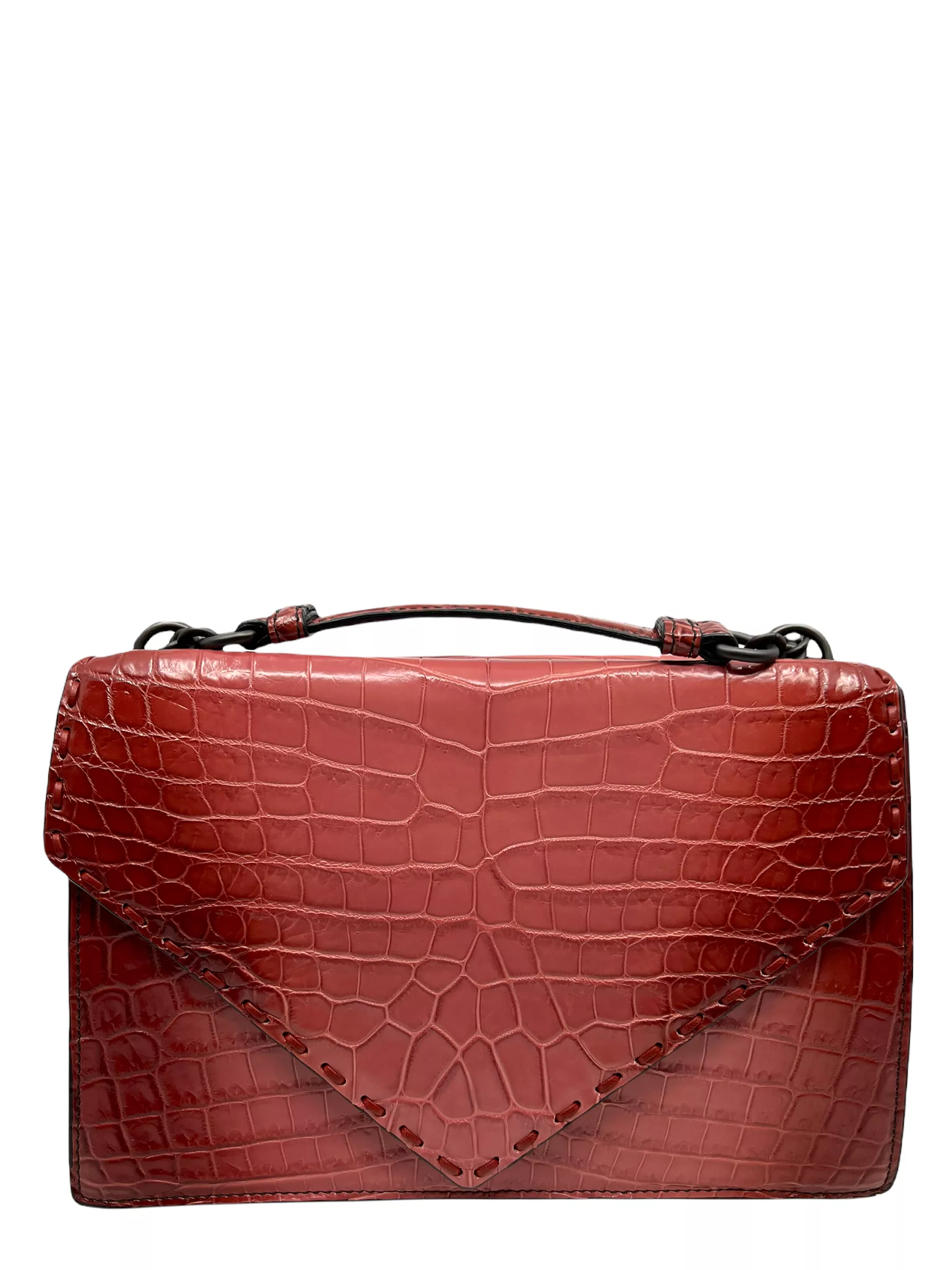 Bottega Veneta Crocodile Piano Shoulder Bag NWT