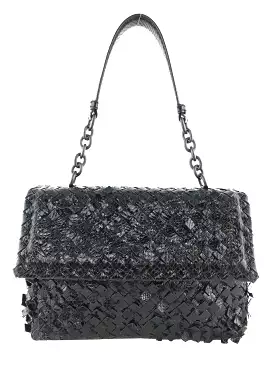 Bottega Veneta Olimpia Small Snakeskin Intrecciato Shoulder Bag