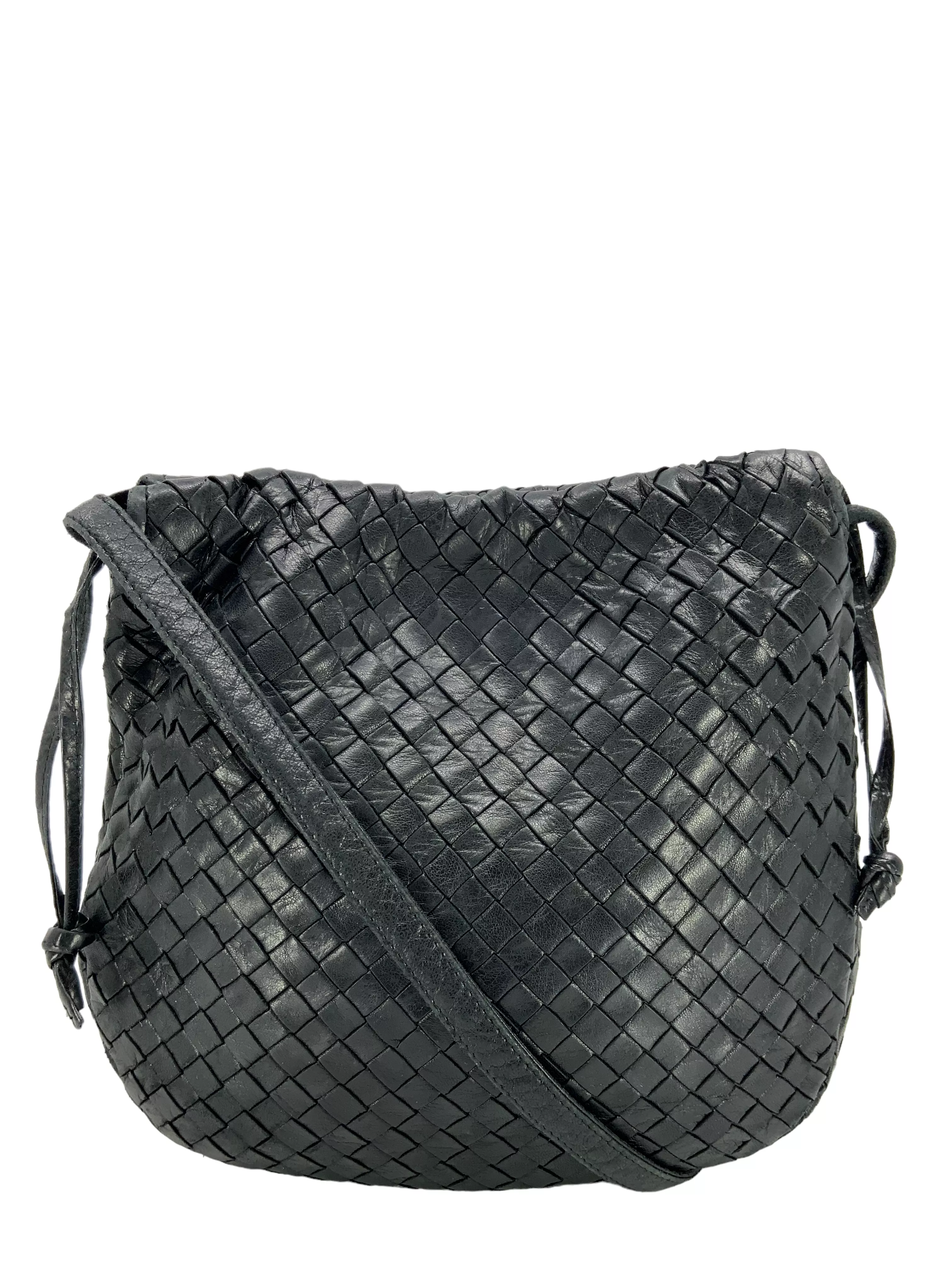 Bottega Veneta Vintage Intrecciato Woven Leather Shoulder Bag