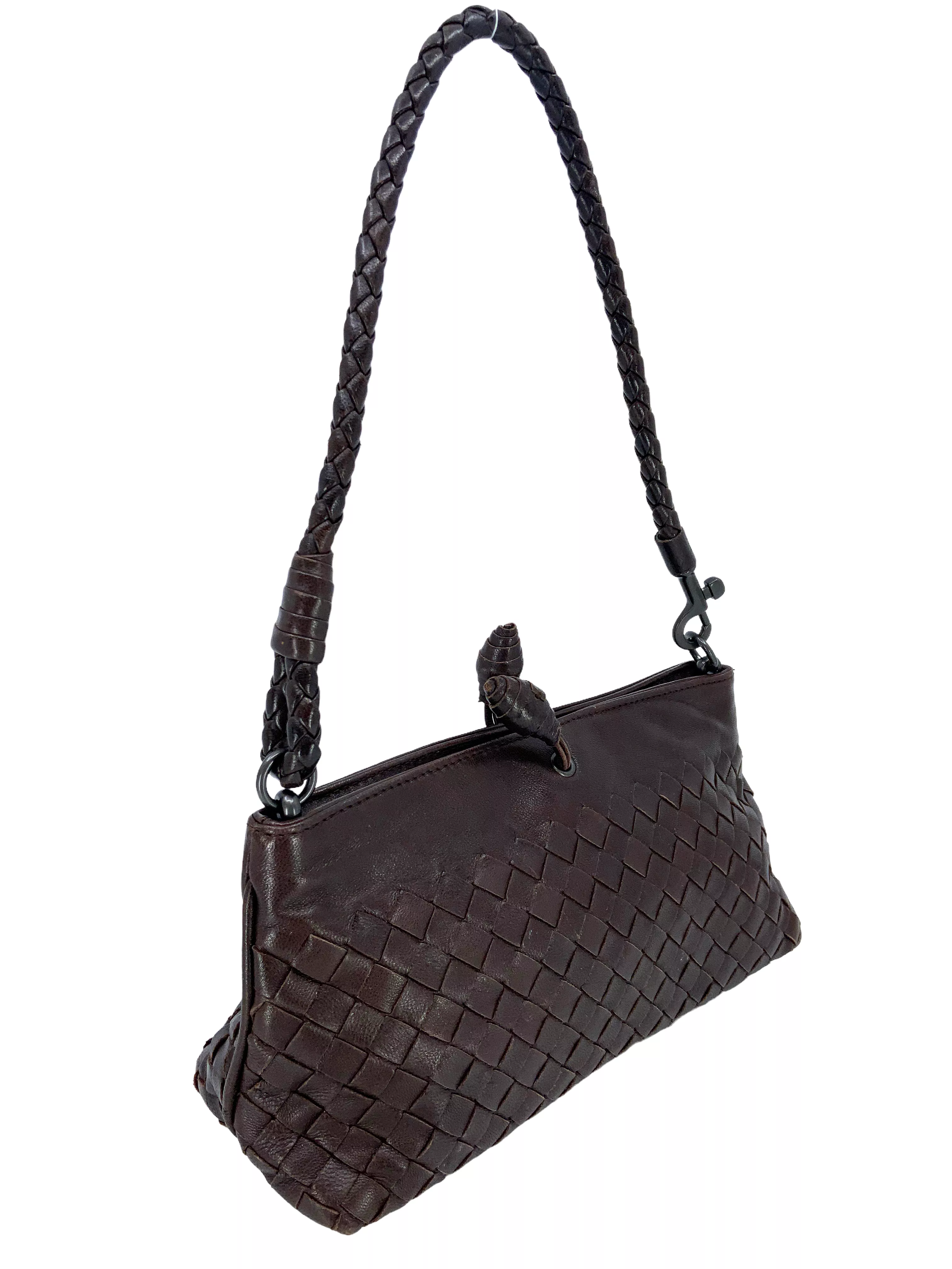 Bottega Veneta Vintage Intrecciato Woven Small Shoulder Bag