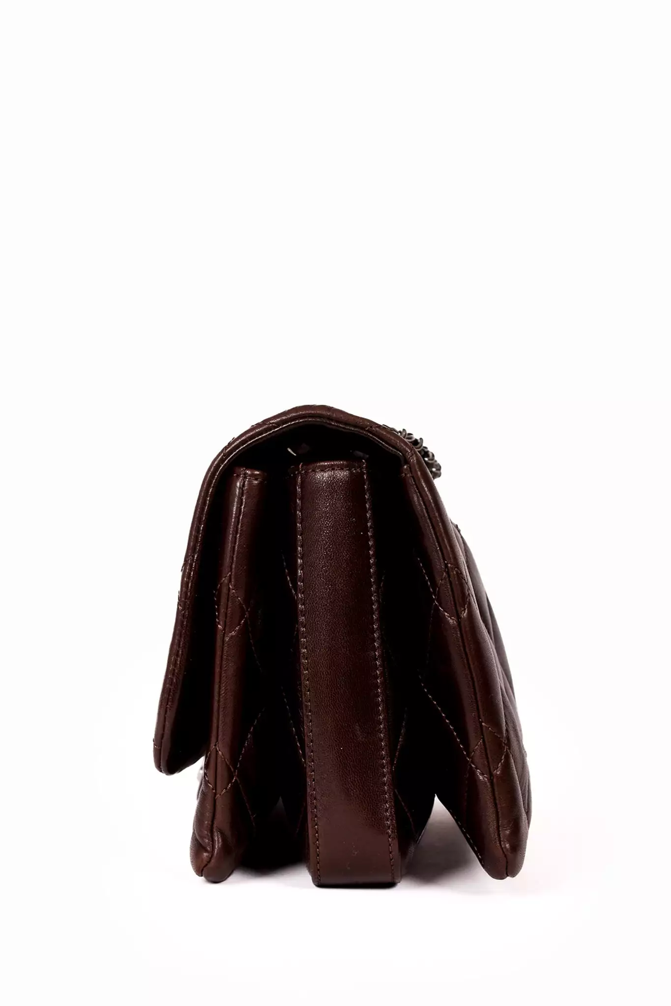 Chanel 2011/12 Brown Lambskin Quilted Jumbo Flap Bag