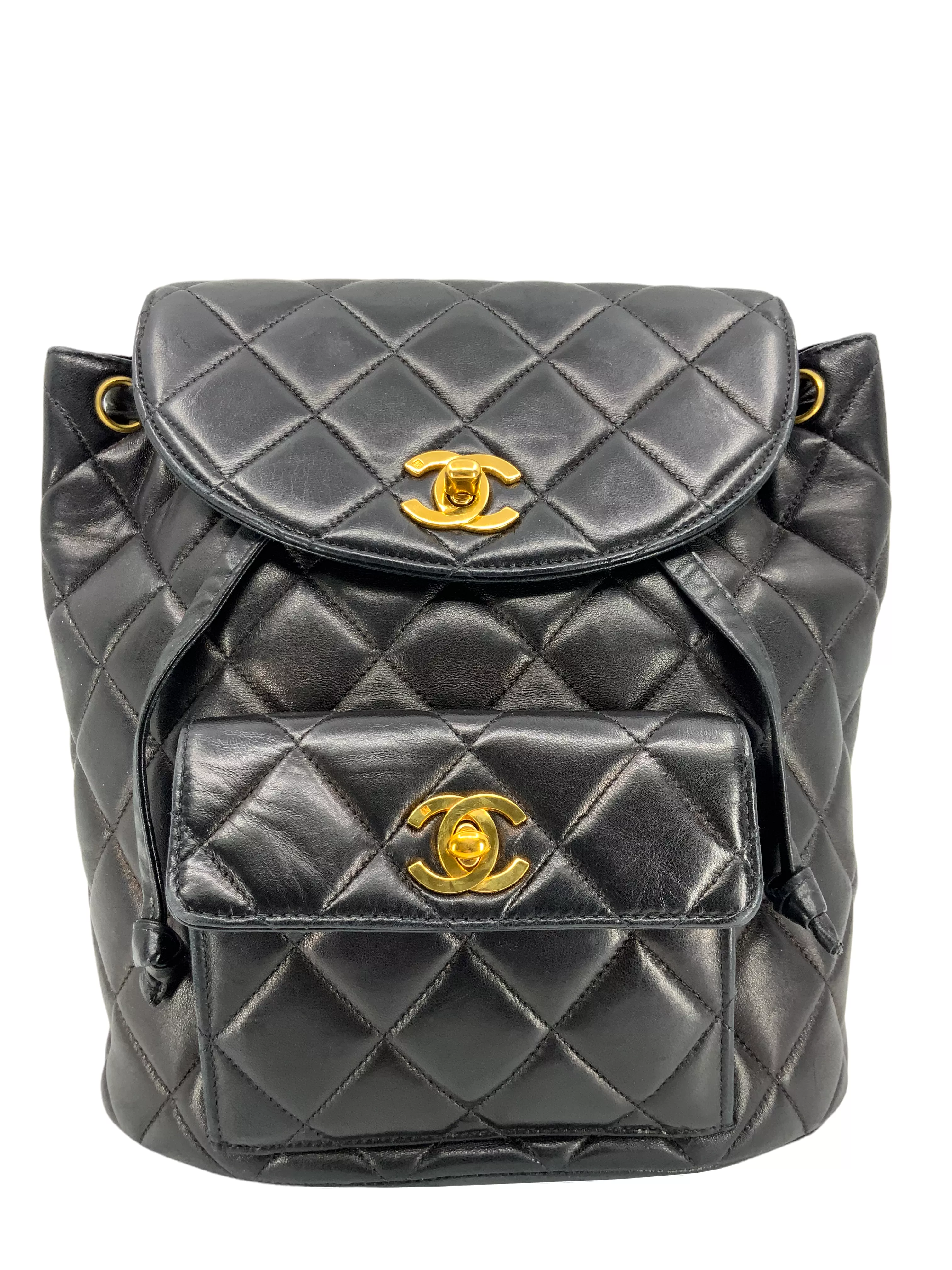 CHANEL Vintage Quilted Lambskin Medium Duma Backpack