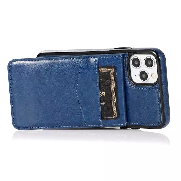 Classic 6 Card Slots Wallet Phone Case For iPhone