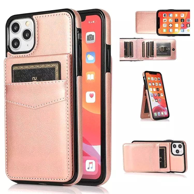 Classic 6 Card Slots Wallet Phone Case For iPhone