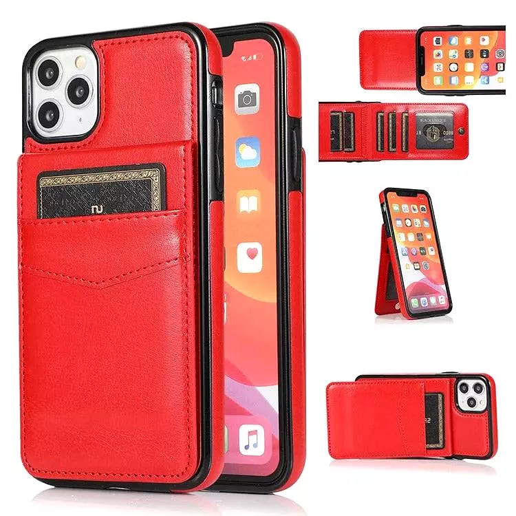 Classic 6 Card Slots Wallet Phone Case For iPhone