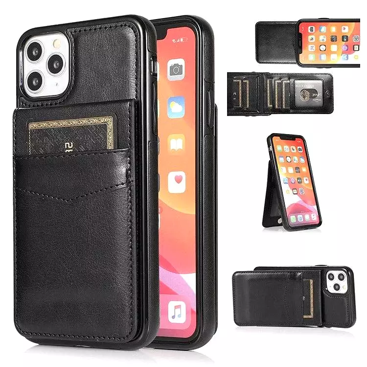 Classic 6 Card Slots Wallet Phone Case For iPhone