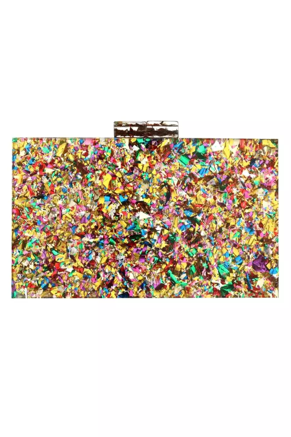 CONFETTI CLUTCH GOLD MULTI