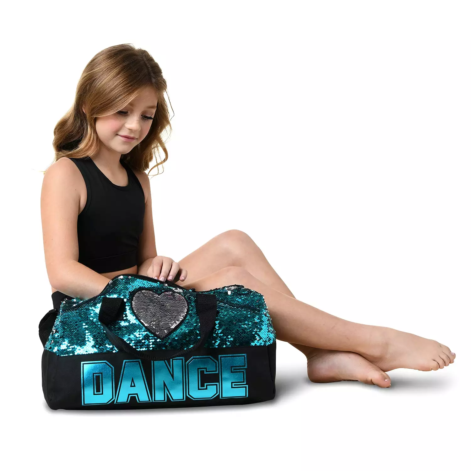 Dance Sequin Heart Duffel