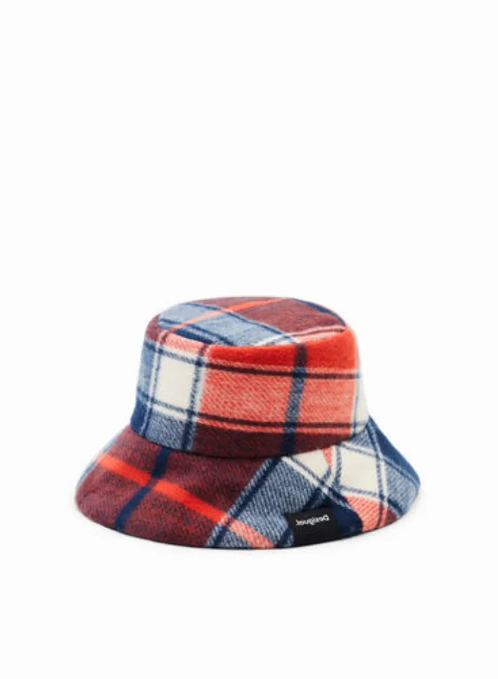 Desigual hat, plaid bucket