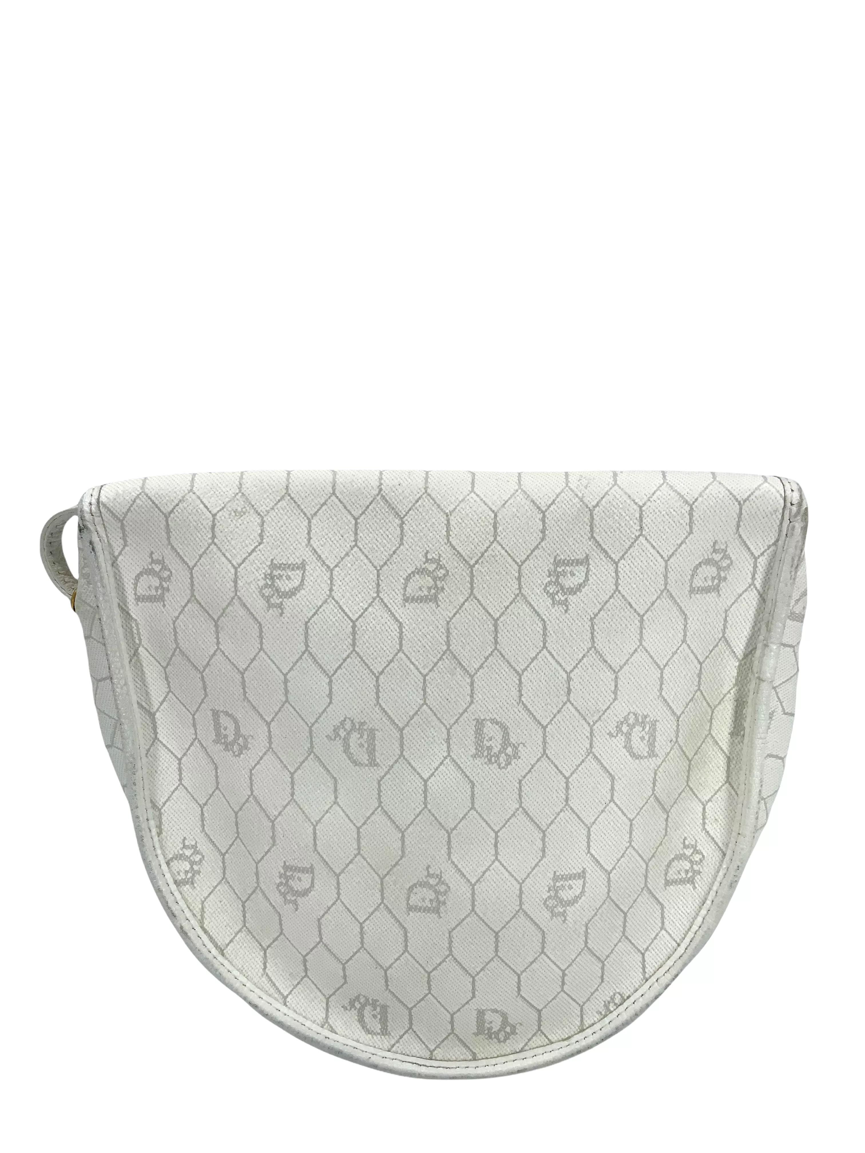 Dior Honeycomb Coated Canvas Monogram Shoulder Bag