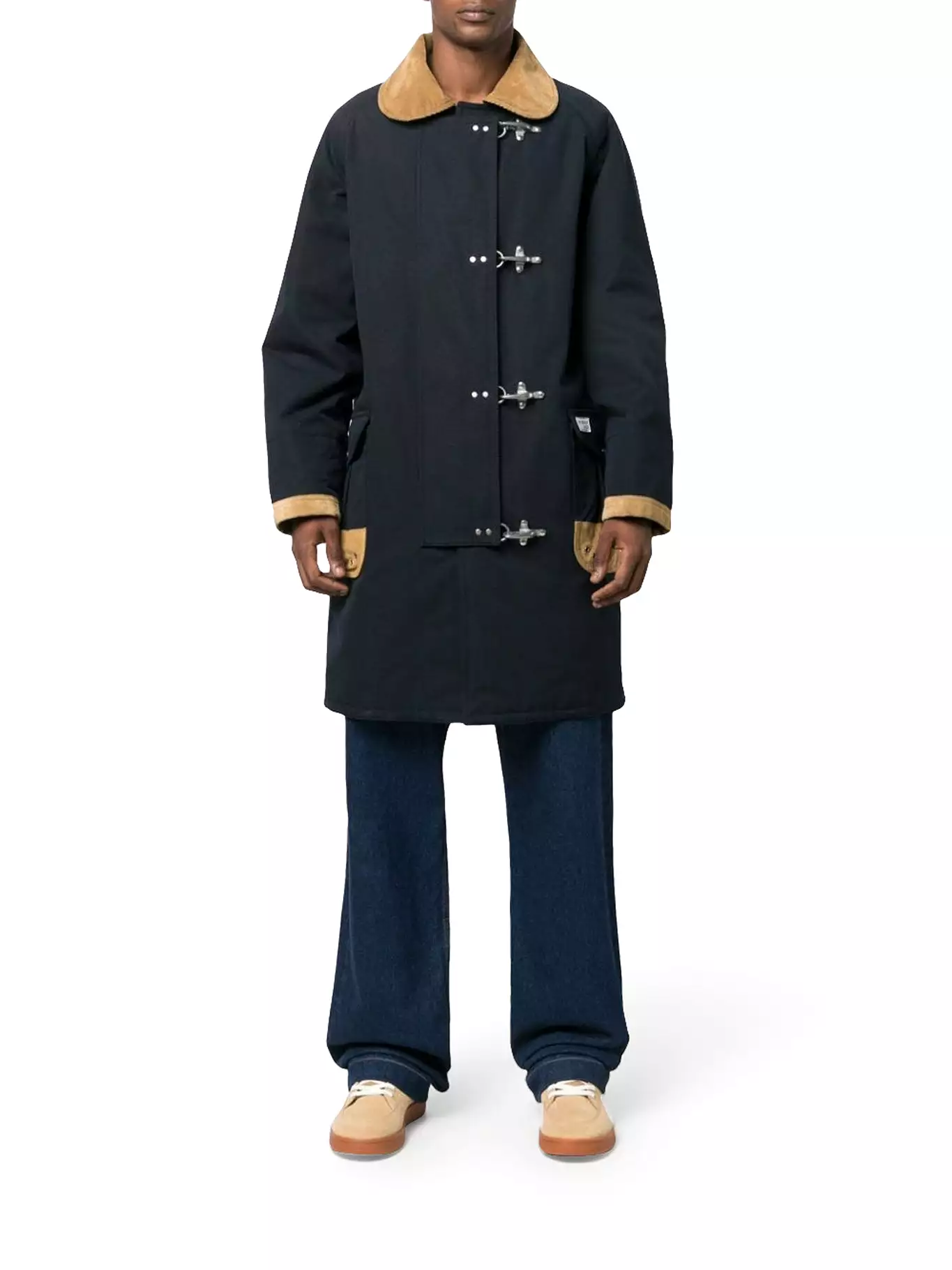 Duffle coat with spread collar