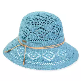 Eliza Poly Braid Bucket Hat in Blue