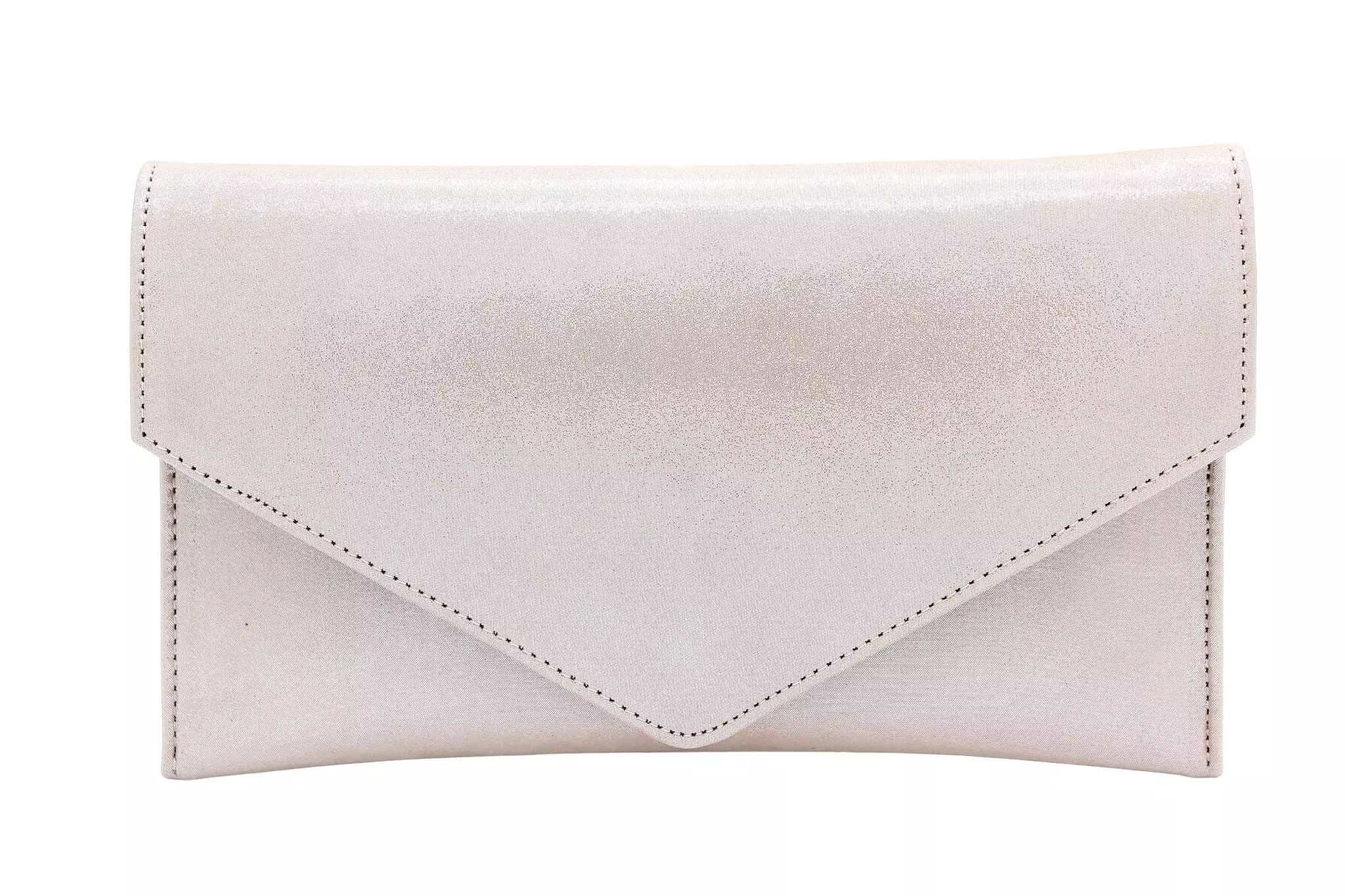 EMIS Pale pink shimmer clutch bag