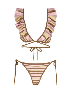 Golden Knit Wrap Bikini