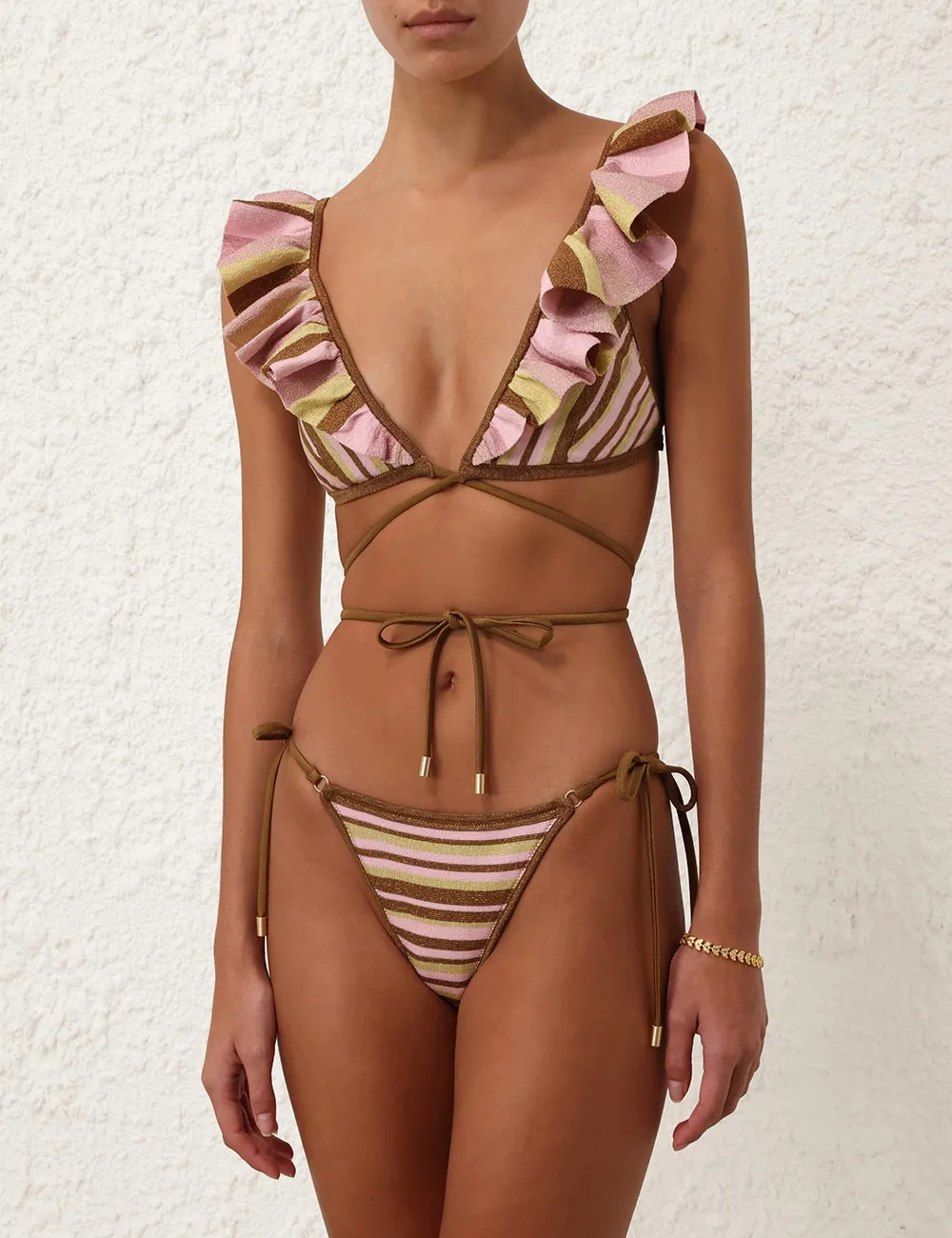 Golden Knit Wrap Bikini