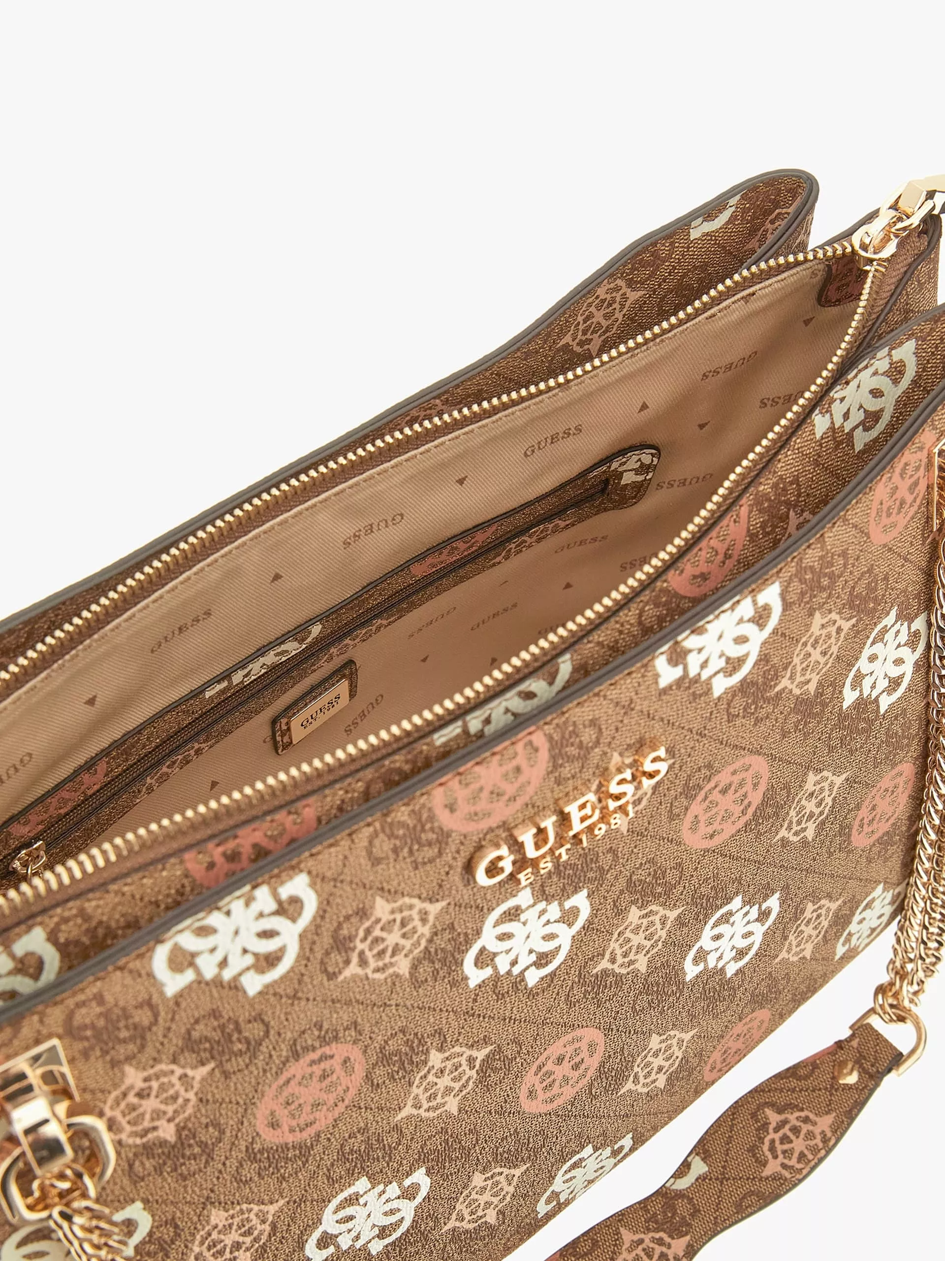 GUESS ELIETTE 4G PEONY LOGO HANDBAG