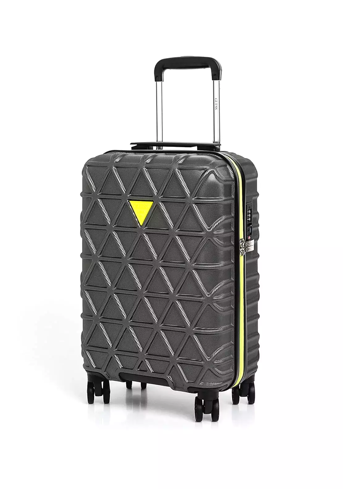 GUESS Le Disko Travel 18 8 Wheel Spinner Travel Case Gunmetal