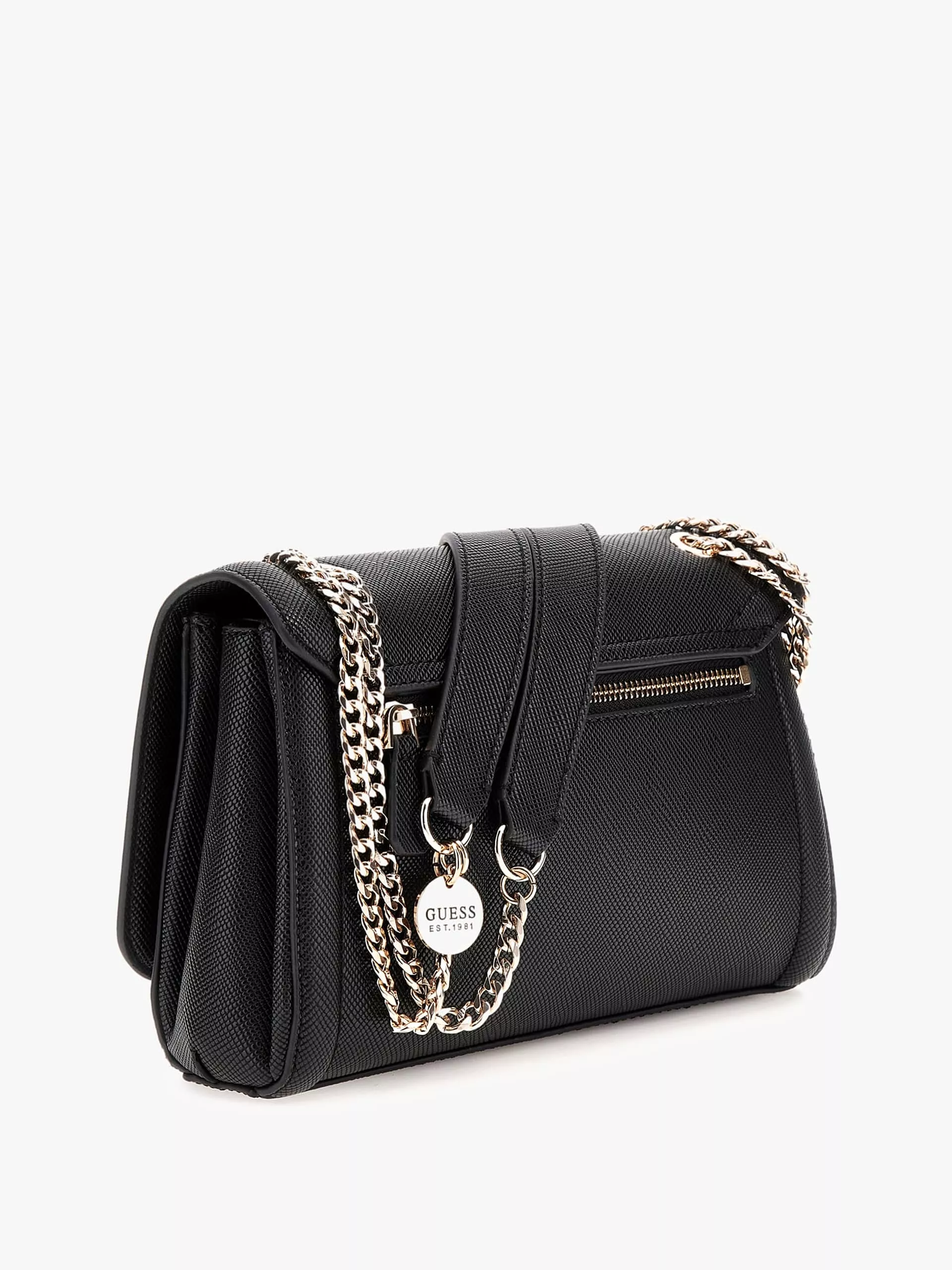 GUESS NOELLE SAFFIANO FLAP CROSSBODY