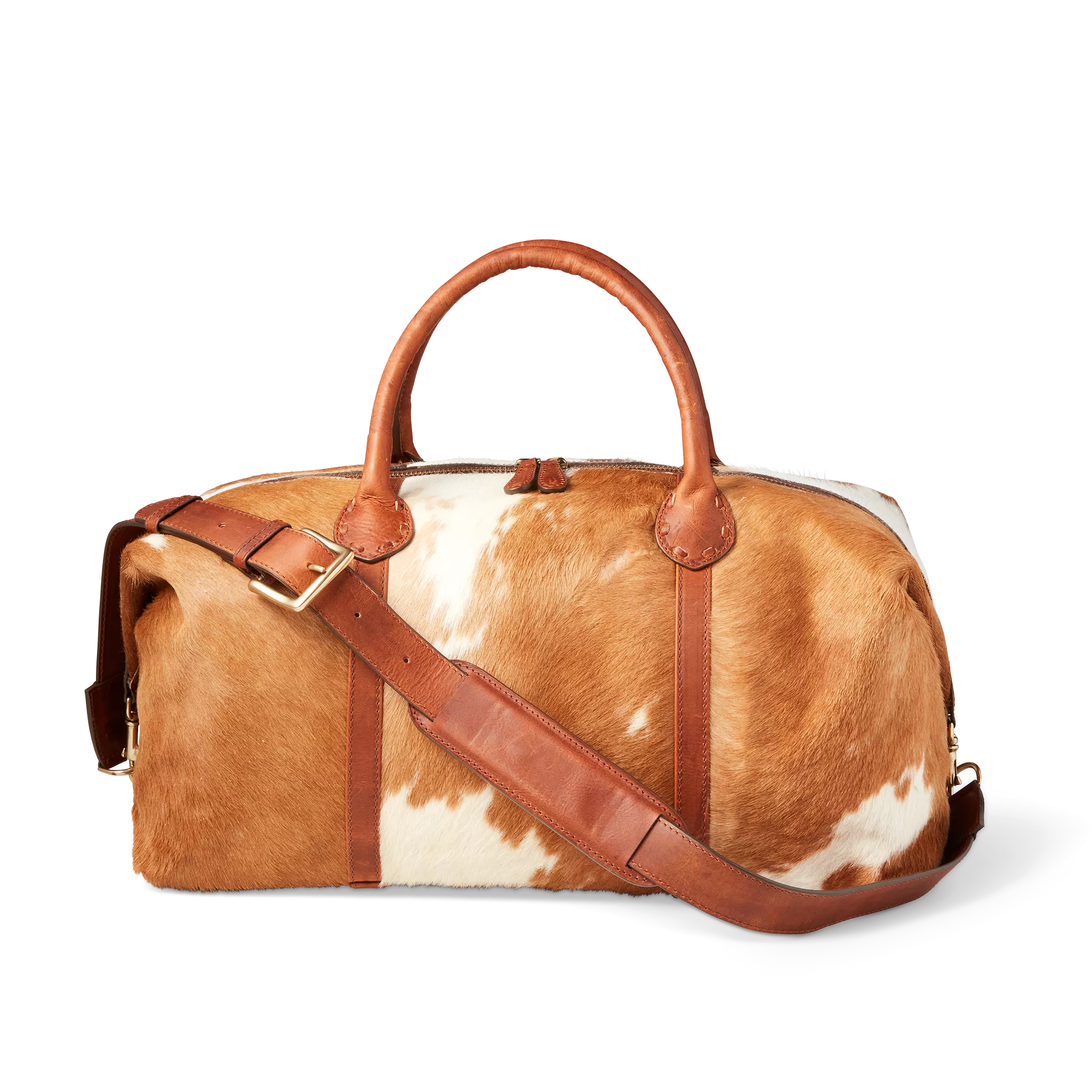 Hair-On Cowhide Duffle :: Brown