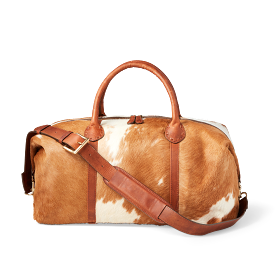 Hair-On Cowhide Duffle :: Brown