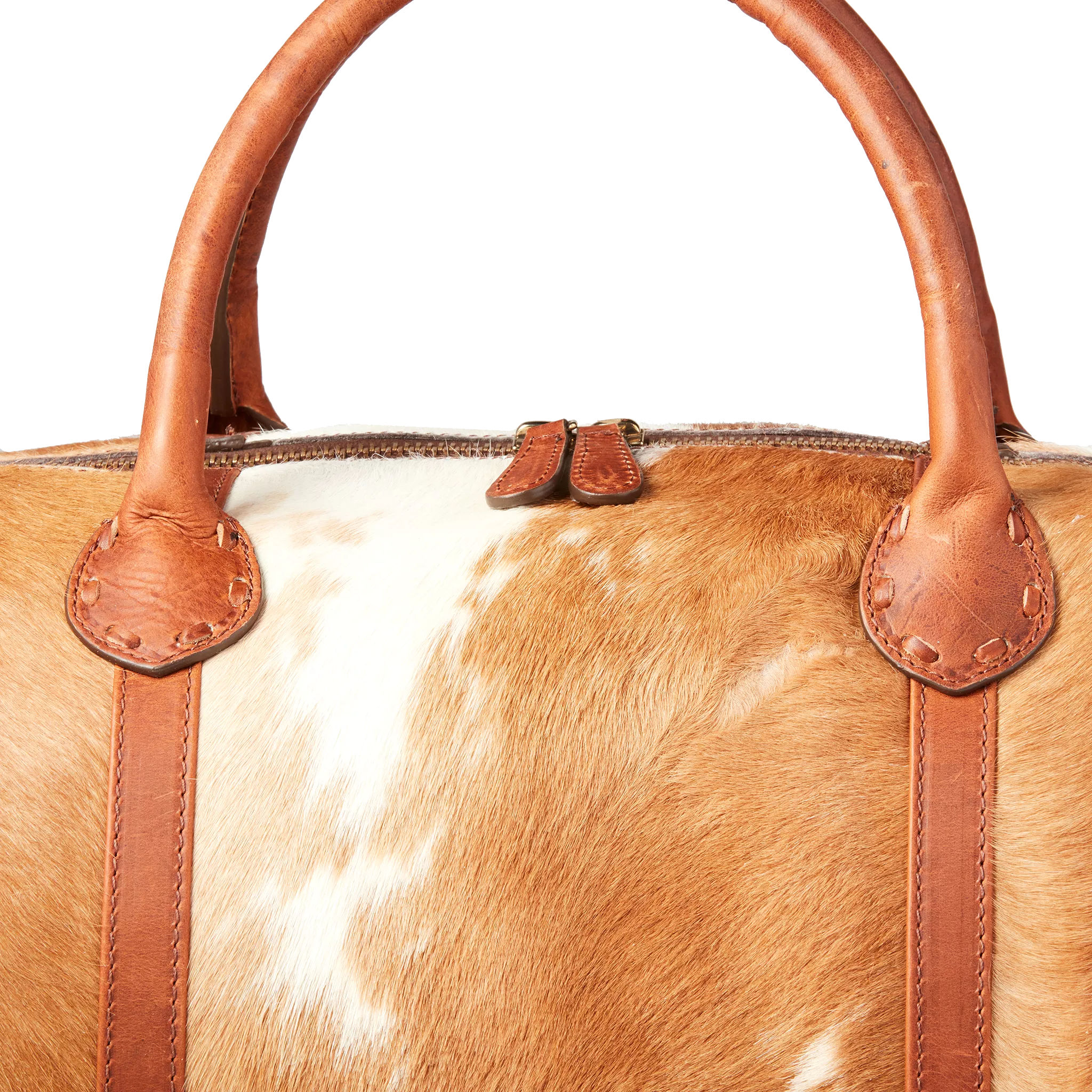 Hair-On Cowhide Duffle :: Brown