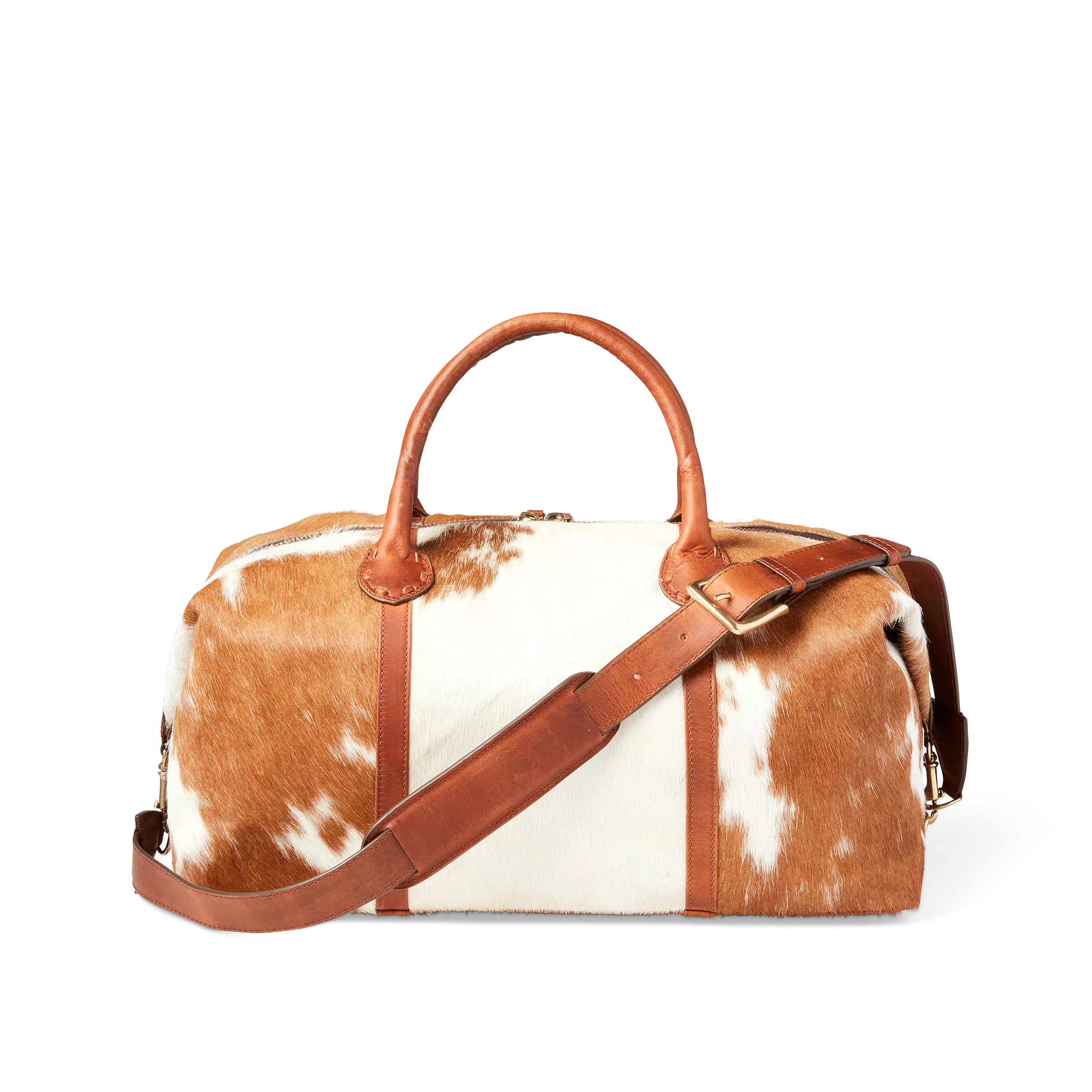 Hair-On Cowhide Duffle :: Brown