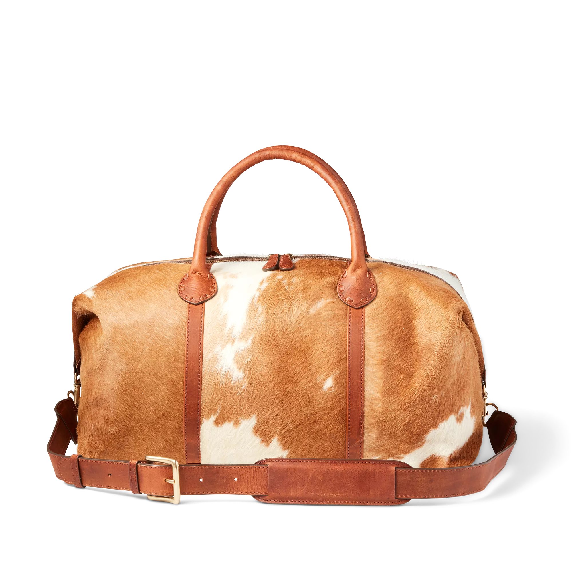 Hair-On Cowhide Duffle :: Brown