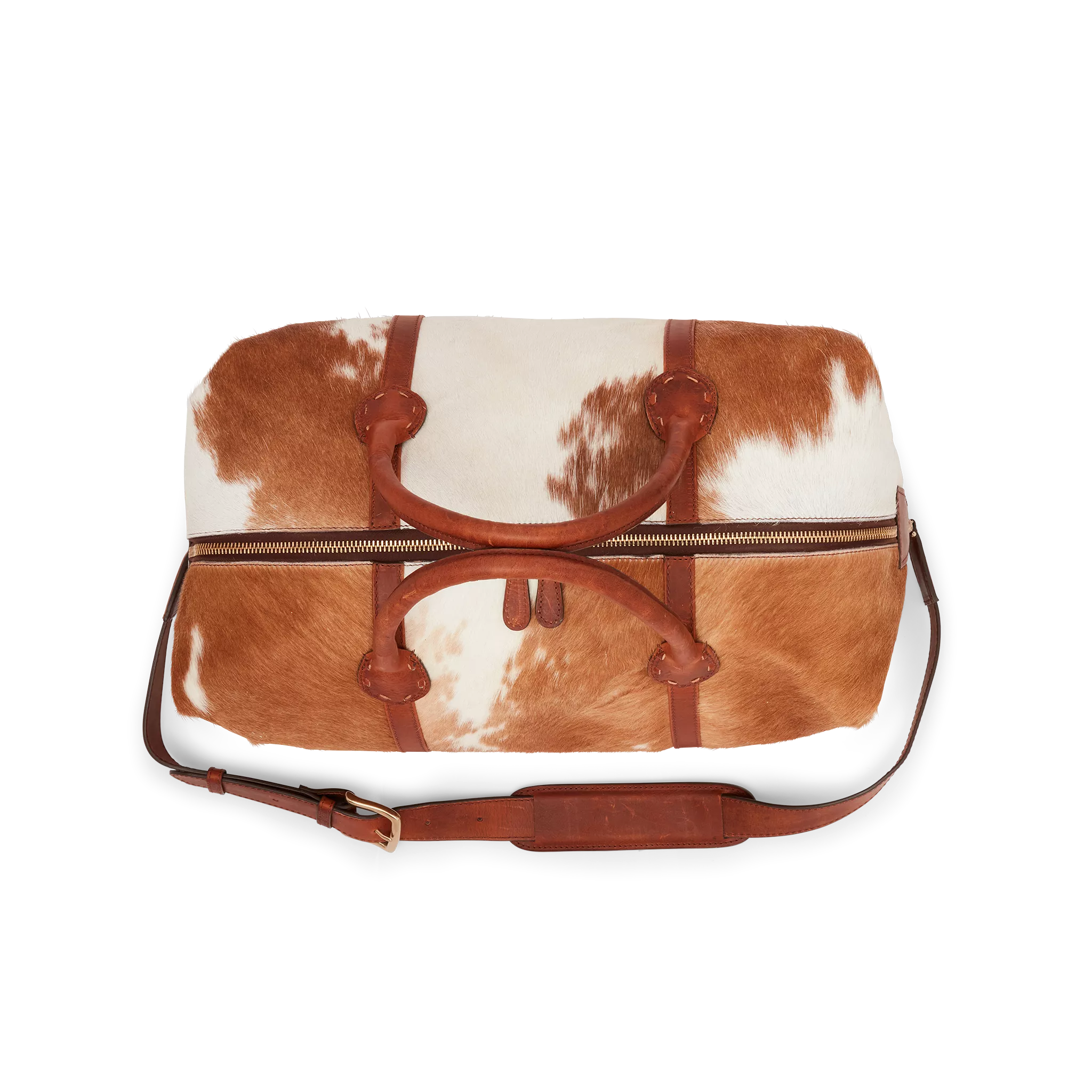 Hair-On Cowhide Duffle :: Brown