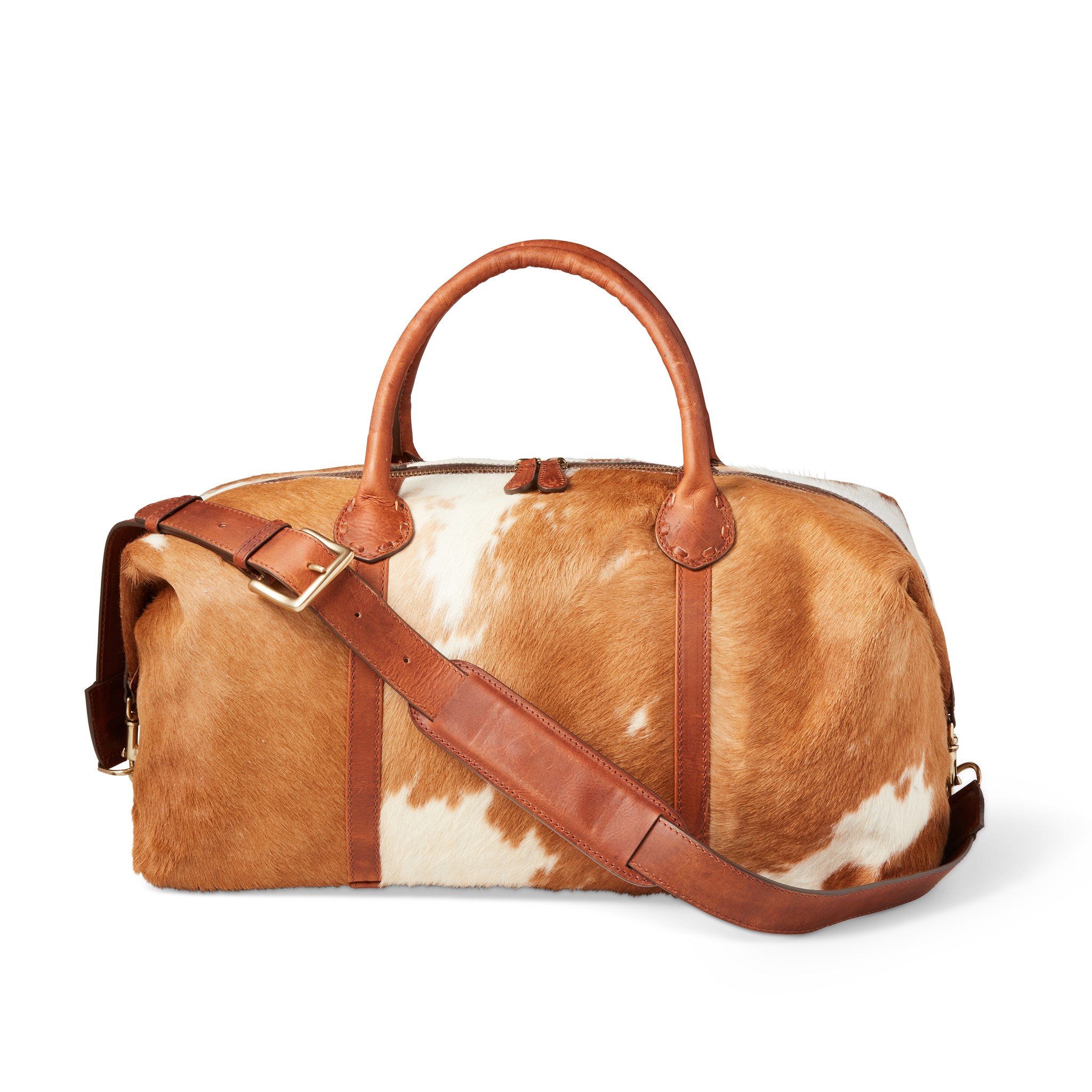 Hair-On Cowhide Duffle :: Brown