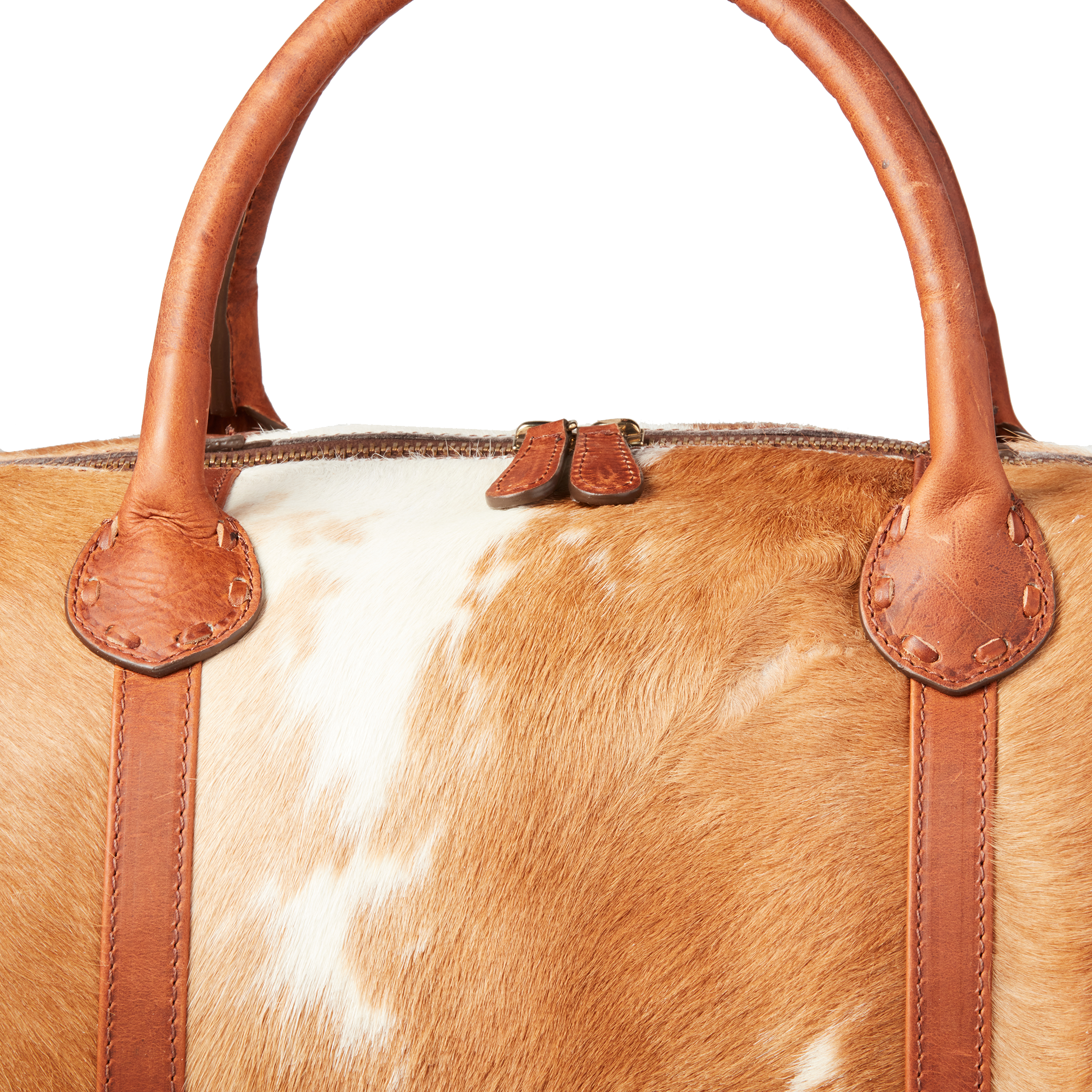 Hair-On Cowhide Duffle :: Brown