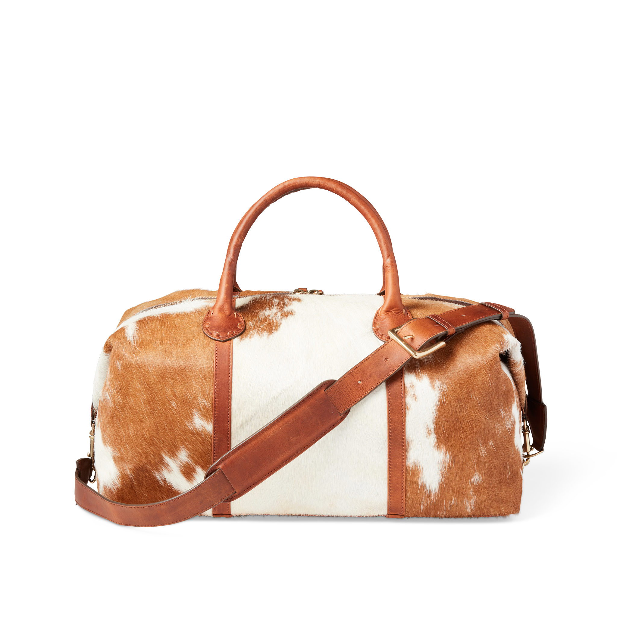 Hair-On Cowhide Duffle :: Brown