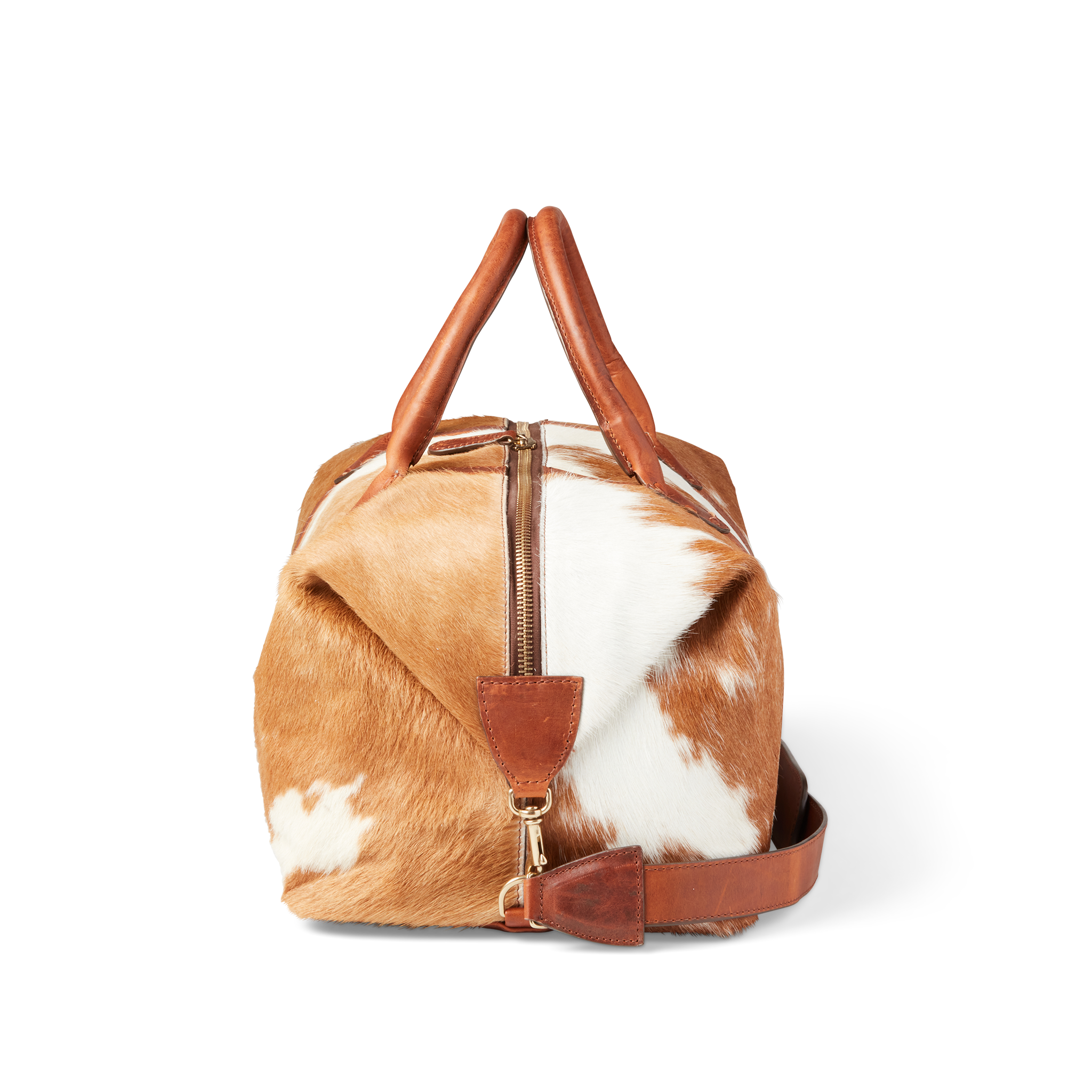 Hair-On Cowhide Duffle :: Brown