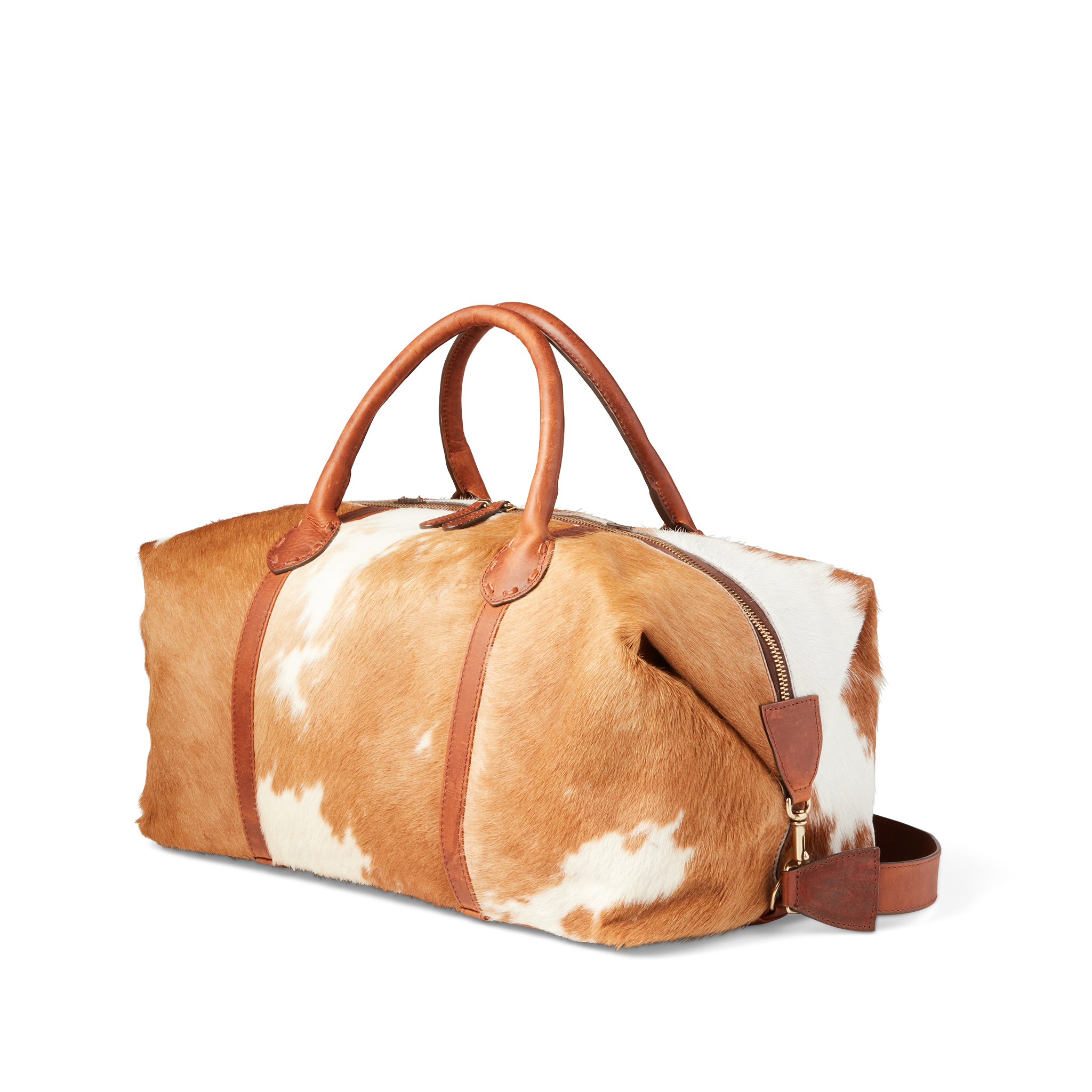 Hair-On Cowhide Duffle :: Brown