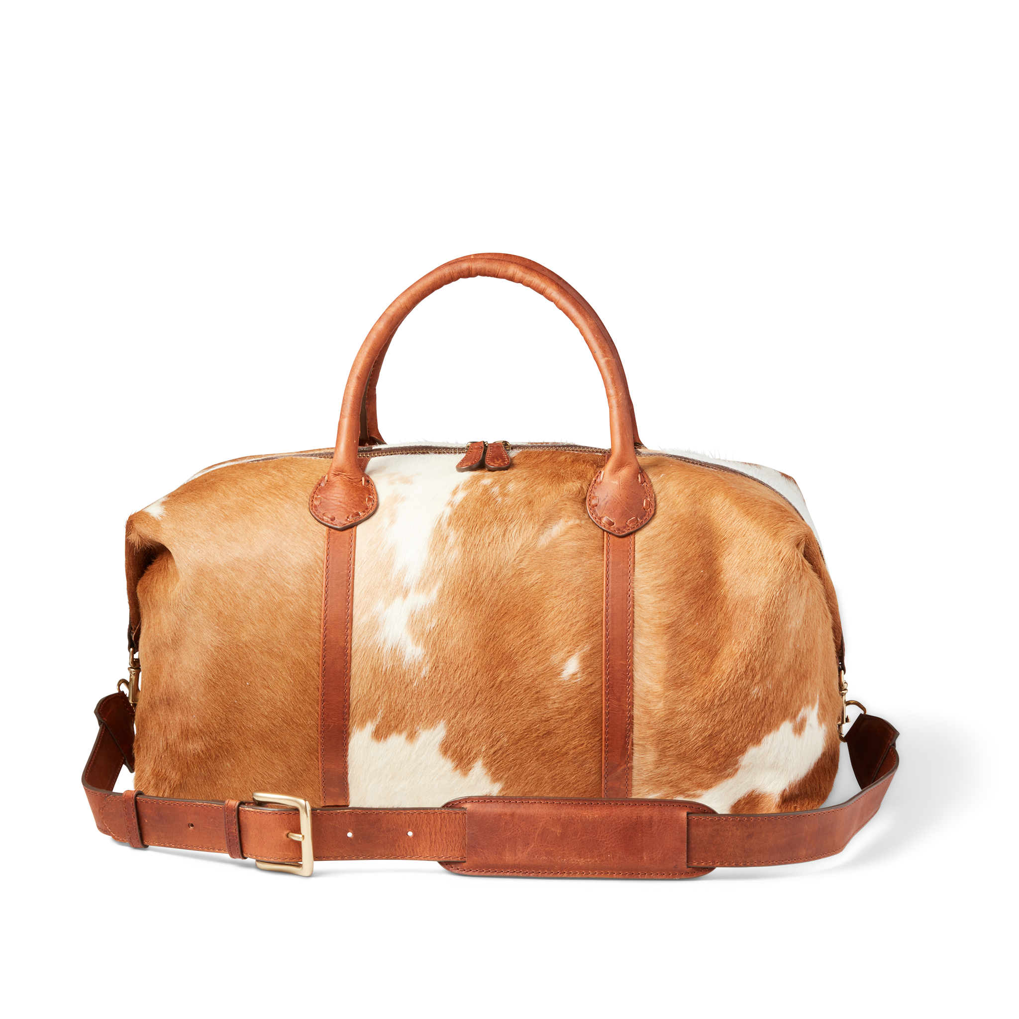 Hair-On Cowhide Duffle :: Brown