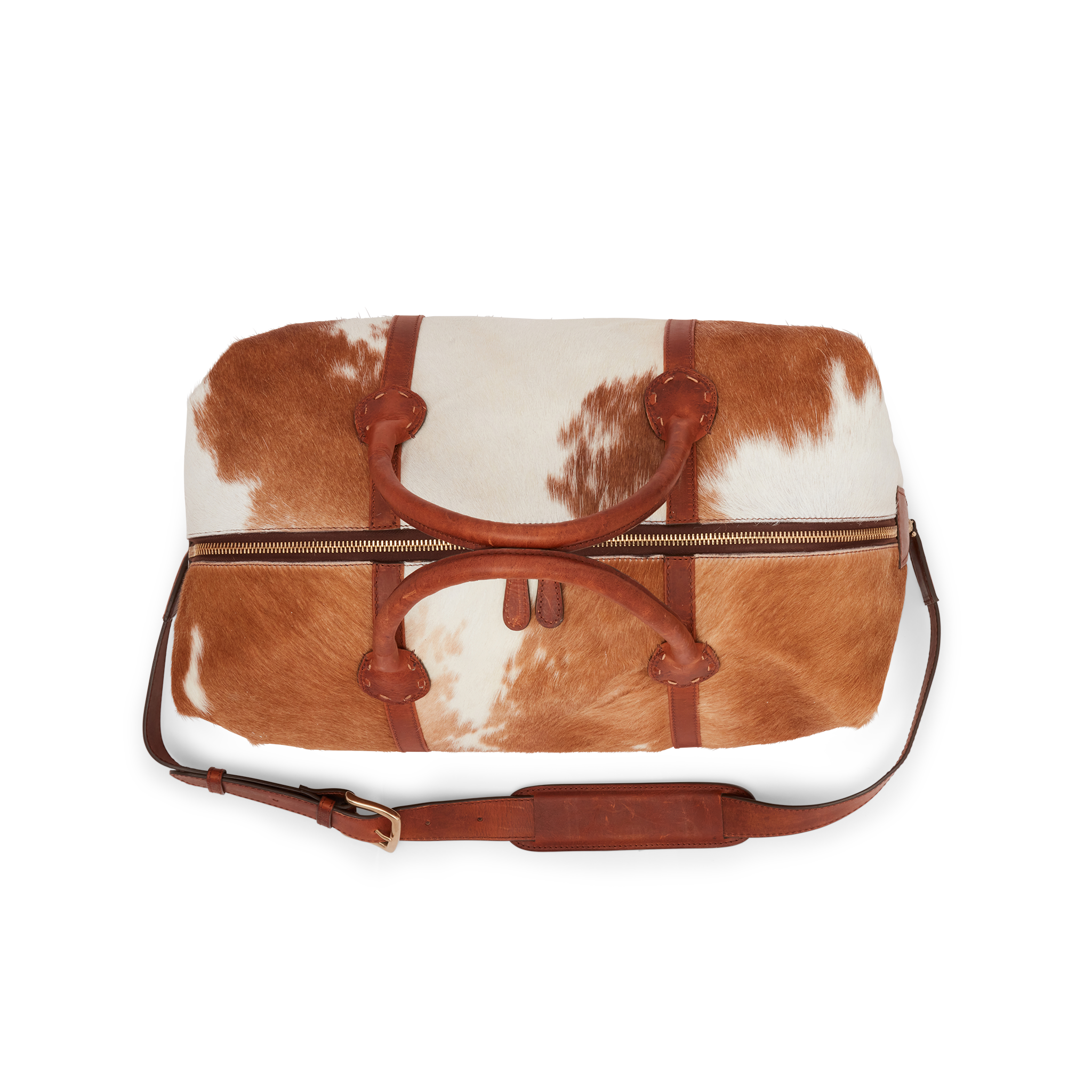 Hair-On Cowhide Duffle :: Brown