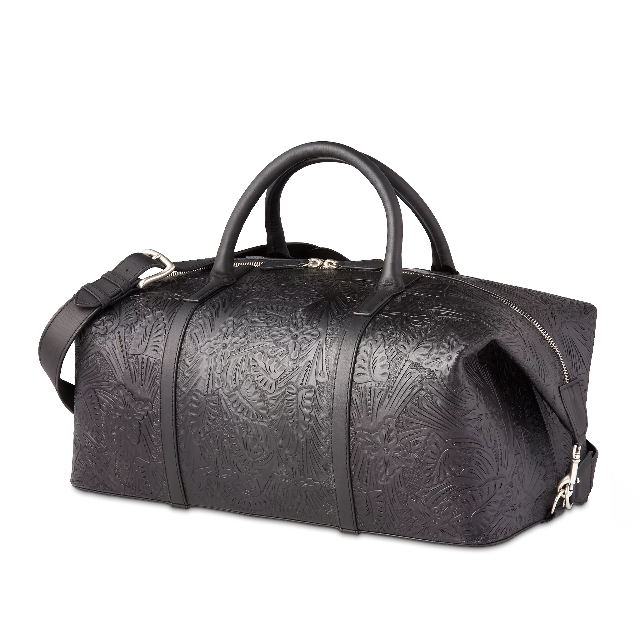 Hand-Tooled Duffle :: Black