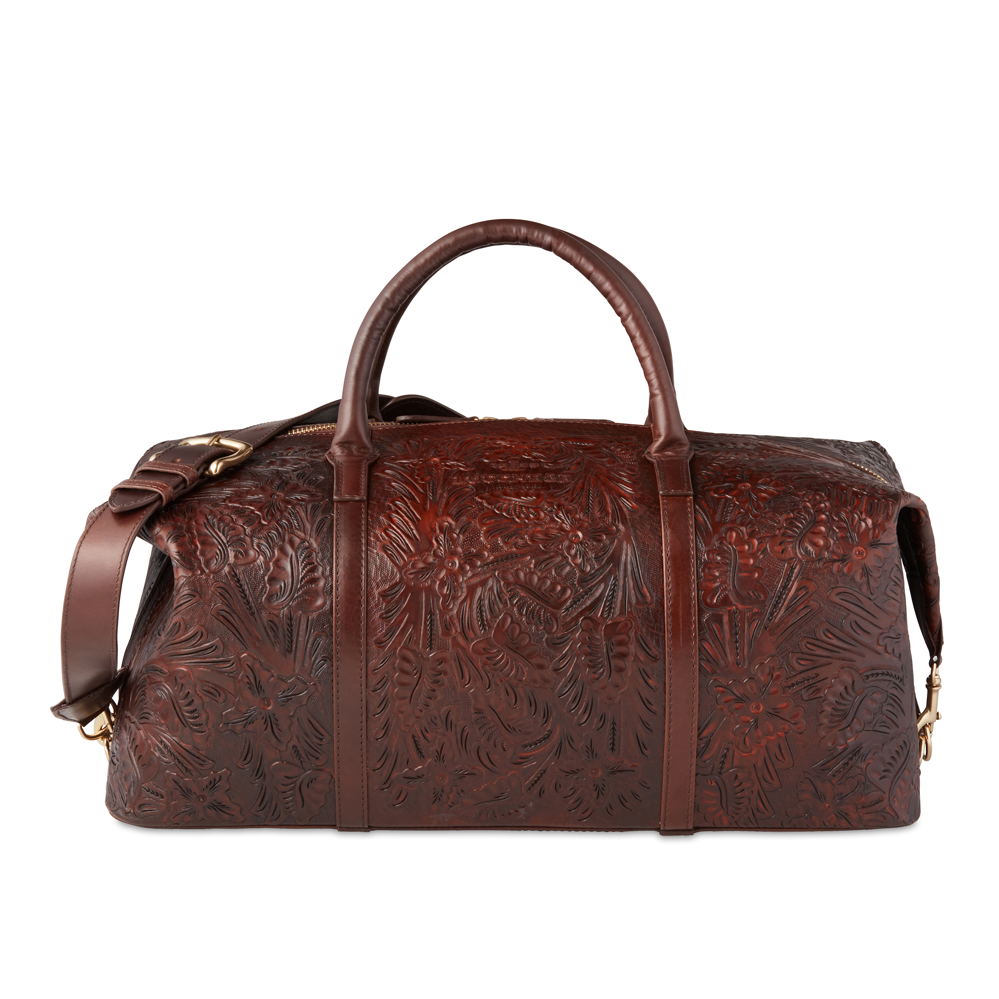 Hand-Tooled Duffle :: Brown