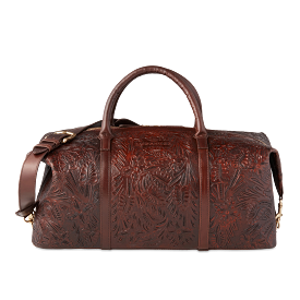 Hand-Tooled Duffle :: Brown