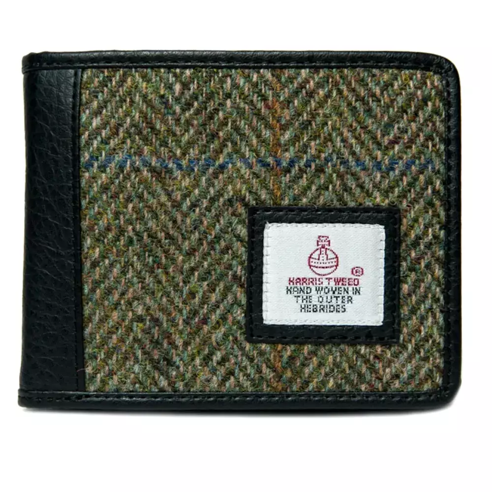 Harris Tweed Wallet - Country Green