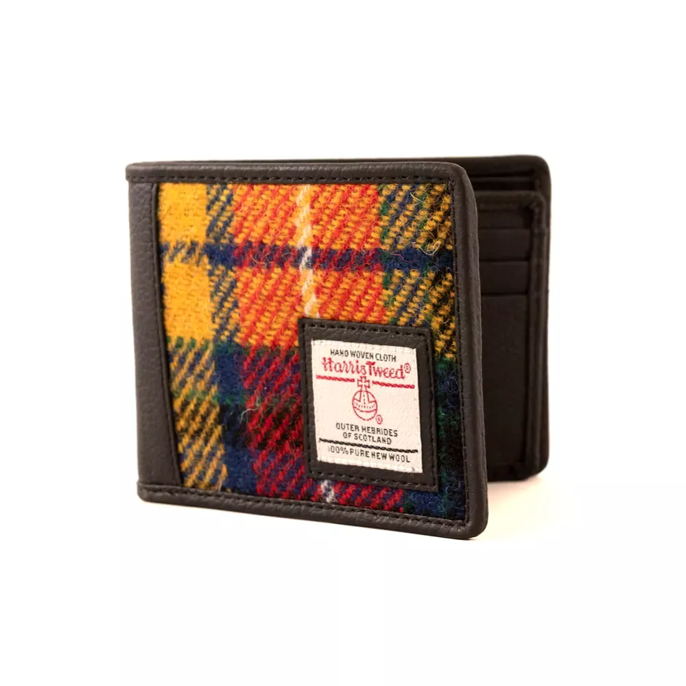 Harris Tweed Wallet - Saffron