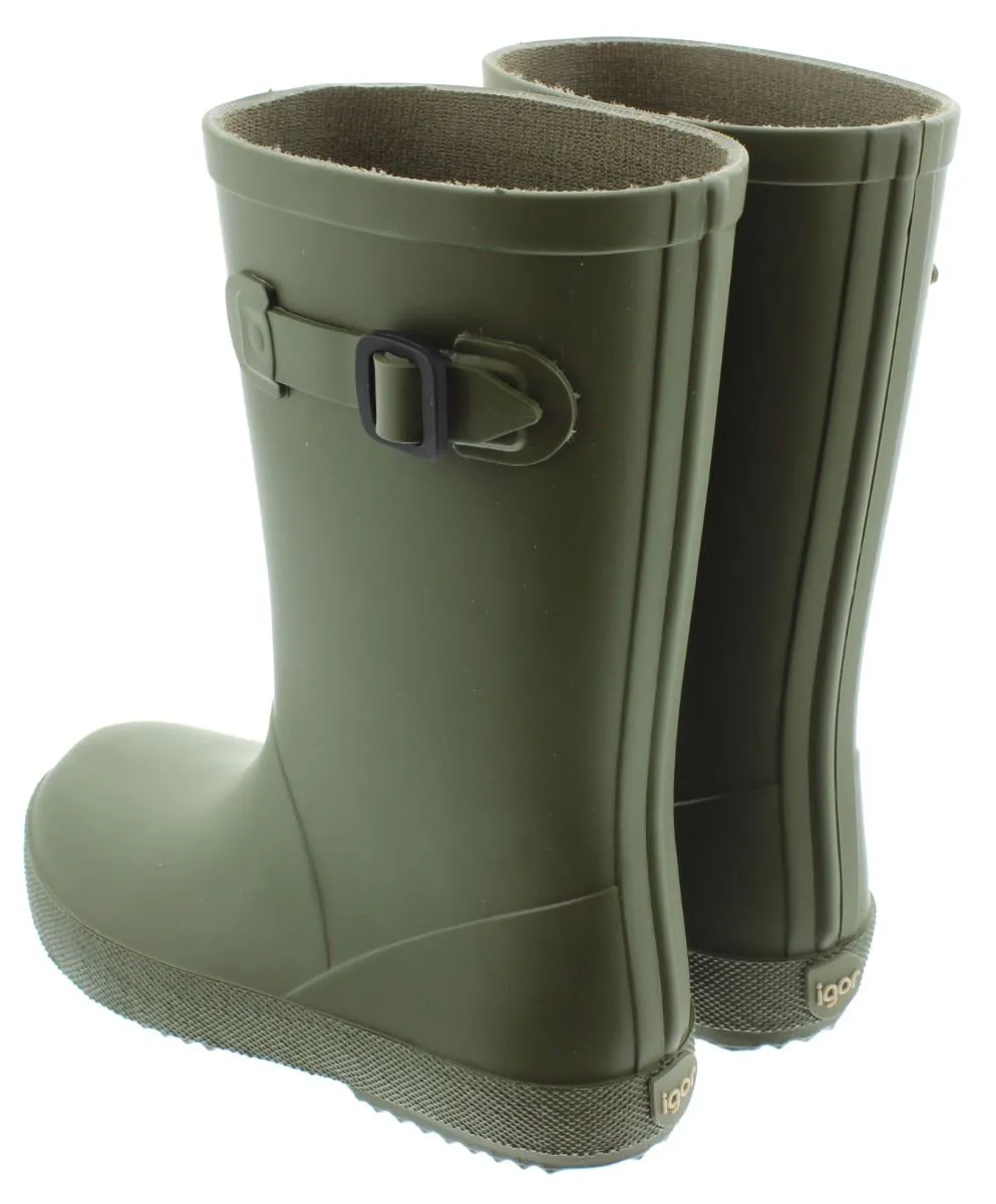 IGOR Kids Splash Euri Welly Boots In Khaki Green